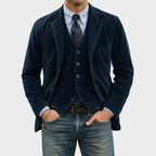 Tomas | Conjunto de chaqueta y chaleco de terciopelo