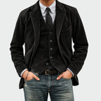 Tomas | Conjunto de chaqueta y chaleco de terciopelo