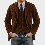 Tomas | Conjunto de chaqueta y chaleco de terciopelo
